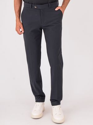 1. Pantalon chino d'hiver RRD Surflex pour homme, coupe slim Bleu Noir