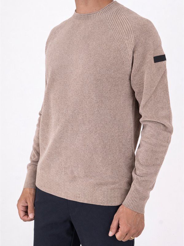 2. Pull en maille chenille extensible à col rond en velours RRD pour homme Sandales RRD w26132