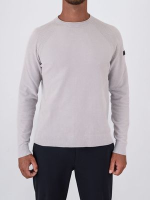 1. Pull en maille chenille extensible à col rond en velours RRD pour homme Glace