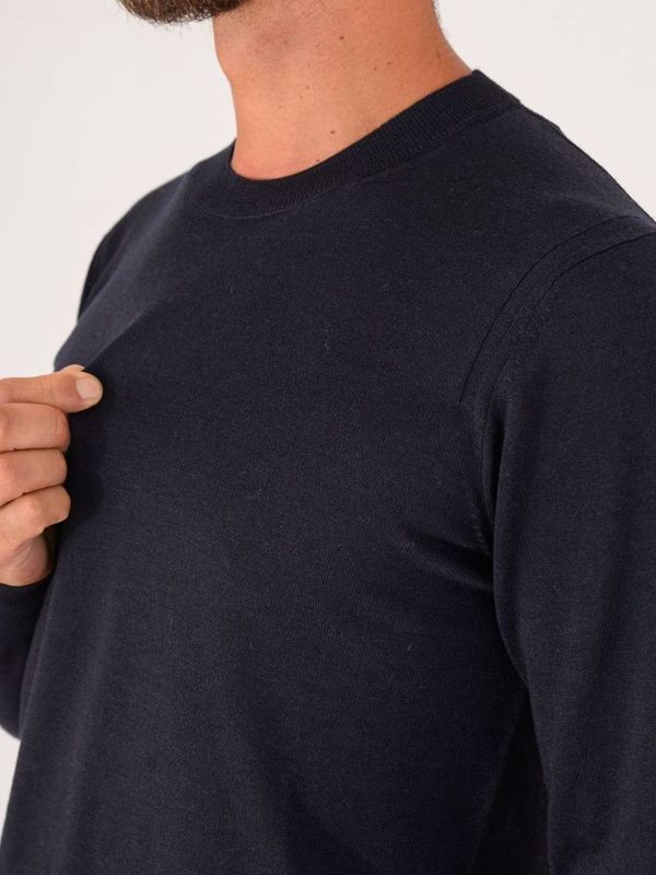 4. Maglia Uomo Paolo Pecora Milano Girocollo in Pura Lana Blu Paolo Pecora Milano a001f001