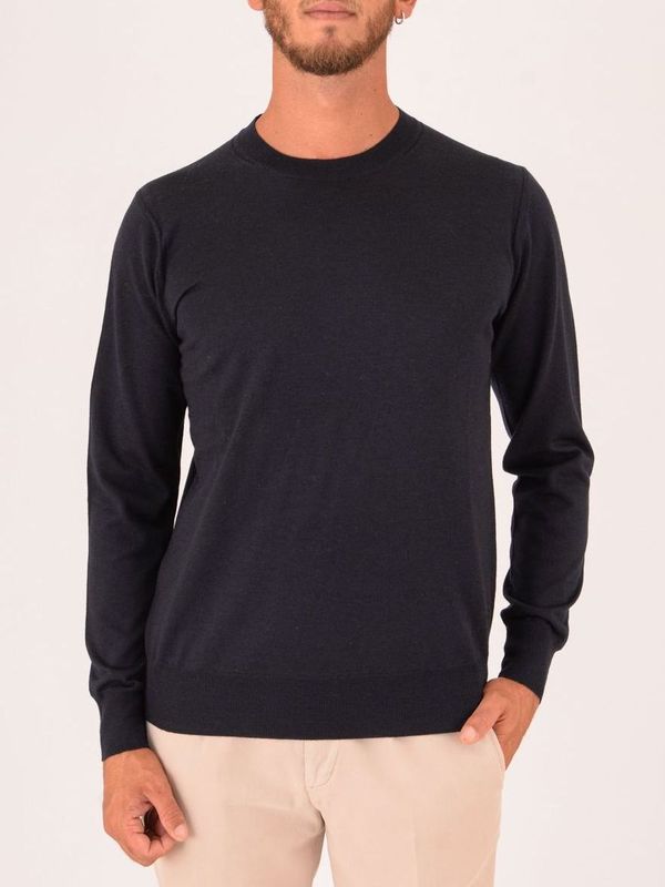 1. Maglia Uomo Paolo Pecora Milano Girocollo in Pura Lana Blu Paolo Pecora Milano a001f001