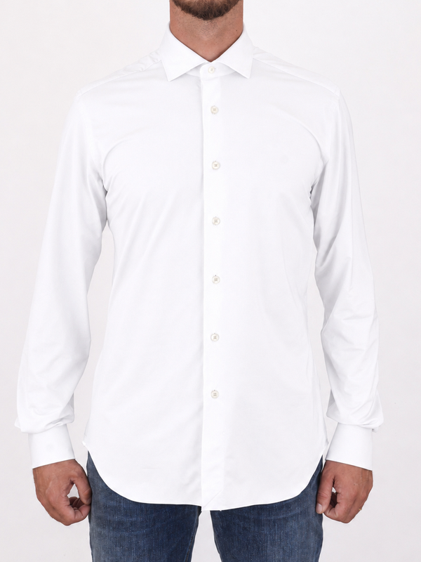 1. Xacus Active Men's Shirt in Evolution Fit Technical Fabric White Xacus 11460.act358ml
