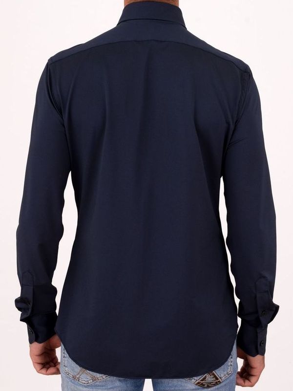 3. Xacus Active Men's Shirt in Evolution Fit Technical Fabric Blue Xacus 11460.act358ml
