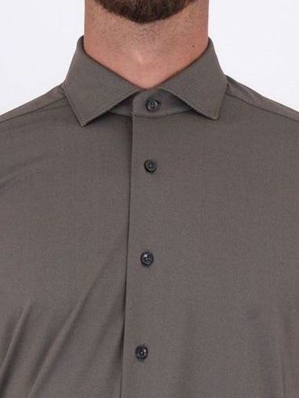 4. Xacus Active Men's Shirt in Evolution Fit Technical Fabric Brown Xacus 11460.act358ml