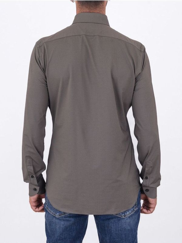 3. Xacus Active Men's Shirt in Evolution Fit Technical Fabric Brown Xacus 11460.act358ml