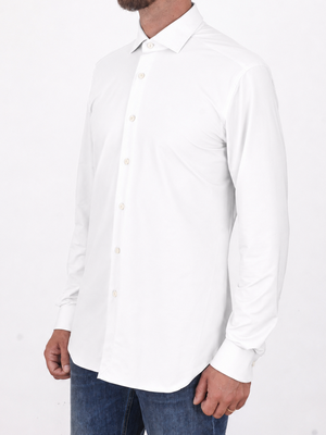 2. Xacus Active Men's Shirt in Evolution Fit Technical Fabric White