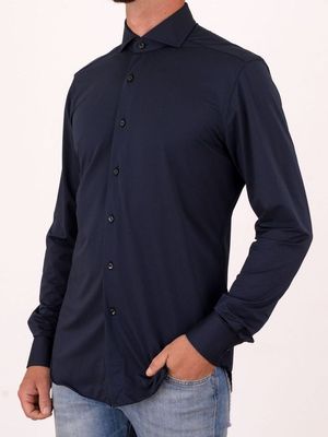 2. Xacus Active Men's Shirt in Evolution Fit Technical Fabric Blue