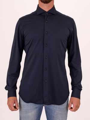 1. Xacus Active Men's Shirt in Evolution Fit Technical Fabric Blue