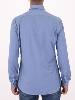 3. Xacus Active Men's Shirt in Evolution Fit Technical Fabric Celeste
