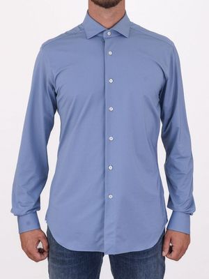 1. Xacus Active Men's Shirt in Evolution Fit Technical Fabric Celeste
