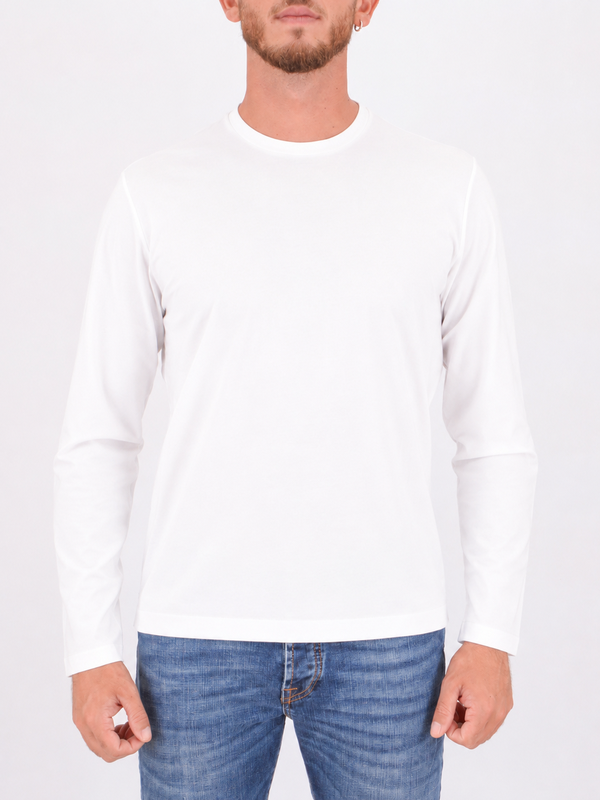 1. T-shirt à manches longues pour homme Xacus en tissu technique Blanc Xacus 31682.act119ml