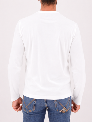 3. T-shirt à manches longues pour homme Xacus en tissu technique Blanc