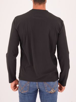 3. T-shirt à manches longues pour homme Xacus en tissu technique Noir